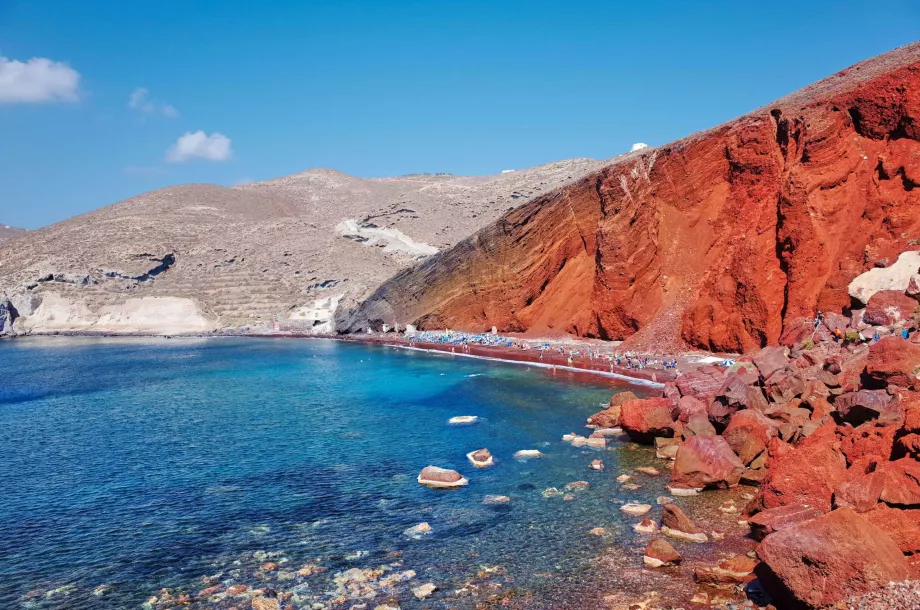 Santorini Transfer to Red Beach